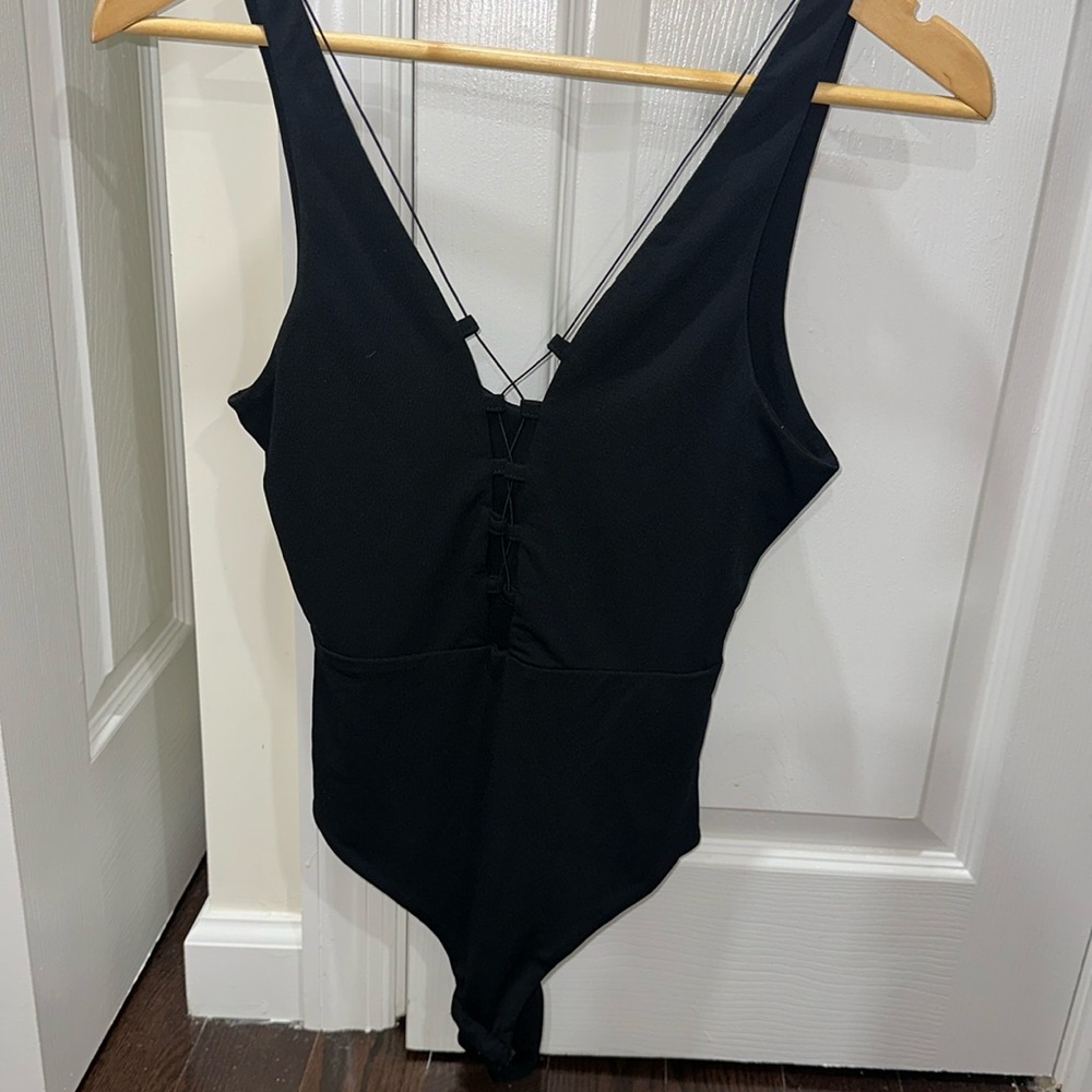 Dance and marvel black body suit with cut out